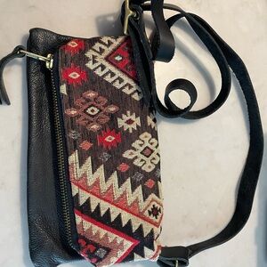 Black and Red Patterned Women's Bag